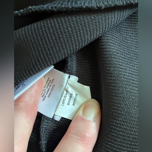 Libby Edelman Double Button Military style blazer Jacket black ribbed sz L EUC - Picture 13 of 14